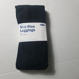 NWT OLD NAVY WOMEN'S MID RISE BLACK LEGGINGS SIZE MEDIUM